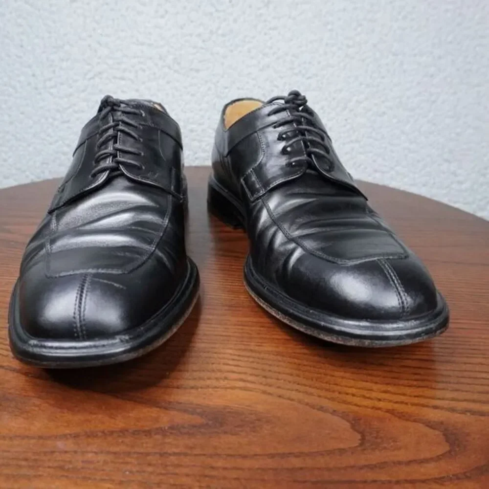 Mezland Delray‎ Shoes Mens 10M Black Leather Split Toe Derby Dress Oxford
